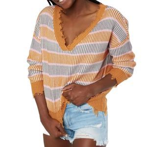 Daytrip Striped Pullover Sweater(Size Small)